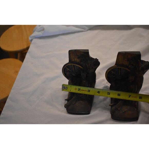 Mid Century Cast Metal Huckleberry Finn Bookends PMC 87 - Philadelphia Metal Co. - Picture 10 of 10